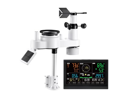 Meteostanica 7 v 1 wifi 190.5 mm va displej, solárny senzor, zrážkomer