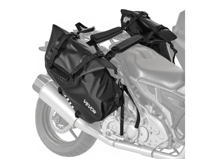 Motocyklové sedlové brašne 28 L (2×14 L), nepremokavé, čierne