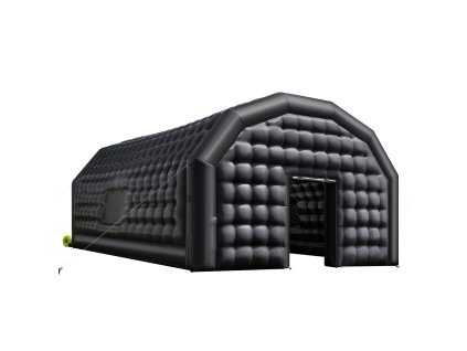 Nafukovací párty stan 9×6×4 m, 1100W ventilátor, 2 okná, pieskové vaky