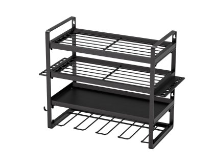 Nástenný držiak náradia 4 police, 4 držiaky, držiak skrutkovačov