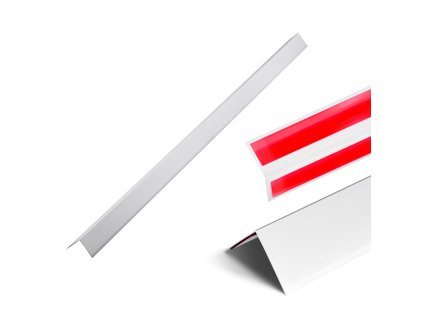 Ochrana rohu steny hliníkový l-profil 50×50×1217 mm, 12 ks, 3m páska