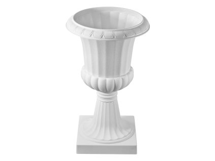 Plastový urnový kvetináč 40 × 67 cm, 2 ks, biely, do exteriéru