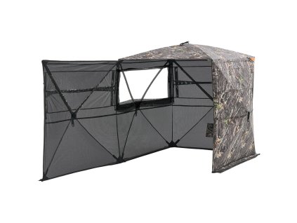 Poľovnícky úkryt 4–5 osôb, 360° kamufláž, tichý zips, s taškou