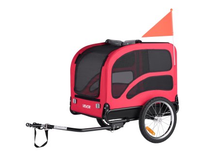 Príves pre psa do 45 kg, skladací, s univerzálnym spojom, s vlajkou