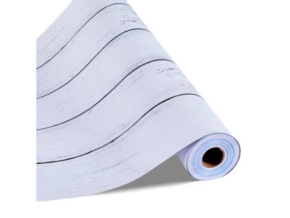 Samolepiaca tapeta 45cm×12m biela s dreveným vzorom, vodovzdorná