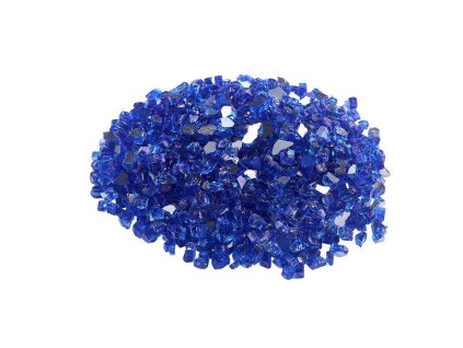 Sklenené kamienky do krbu 15.88kg 12.7mm kobaltovo modré žiaruvzdorné