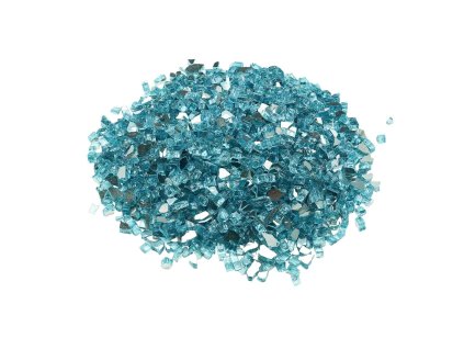 Sklenené kamienky do krbu 20 lbs / 9 kg, 1/2-inch / 12.7 mm aqua blue
