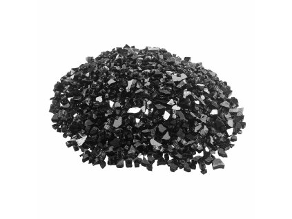 Sklenené kamienky do ohňa 4,5 kg 12,7 mm čierne reflexné žiaruvzdorné