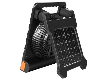 Solárny ventilátor s led 10000mAh, 18 cm, 4W panel, 4 rýchlosti