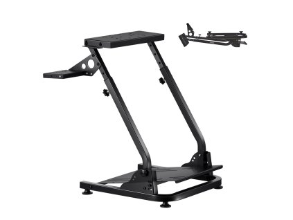 Stojan na simulačný volant, nastaviteľný a skladací, bez pedálov