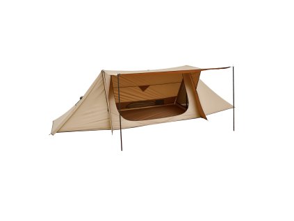Teplý stan s prievlakom na komín, nepremokavý, 2 tyče, pre 2 osoby