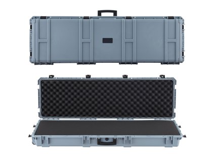 Uzamykateľný kufor na pušku, predrezaná pena, 1320 mm, kolieska, IP67