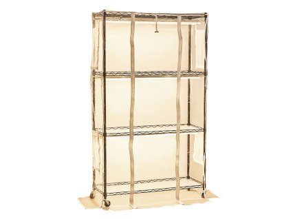 Vnútorný skleník 150 cm, 4 police, 180W spektrum, časovač a vlhkomer