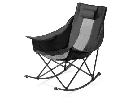 Vyhrievané skladacie hojdačkové kreslo, 3 stupne, čalúnené, vrecko