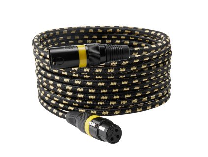 XLR kábel 3-pin, štítovaný vyvážený, pozlátené 7.62 m, 6 kusov