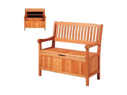 Záhradná lavička s úložným priestorom, 2-miestna, 125L, nosnosť 320 kg