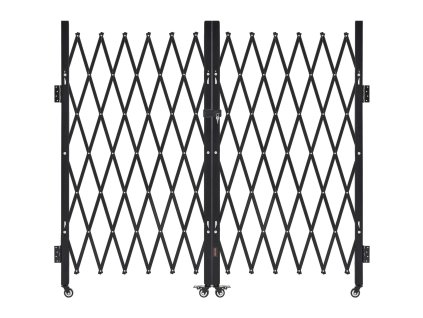Zamykateľná skladacia oceľová brána 360° kolieska 320×160.5 cm