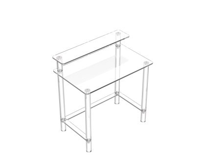 Akrylový stolík 2 úrovne, so stojanom na monitor 50×80×88 cm