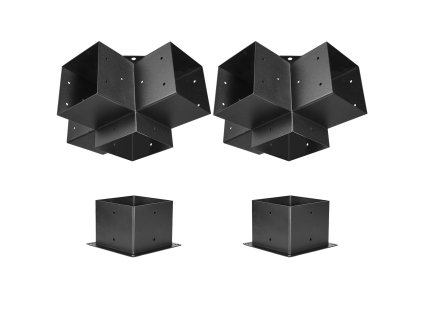 Držiak stĺpa 4-smerný rohový 6×6 inch (vnútorný 142×142 mm) 2 ks