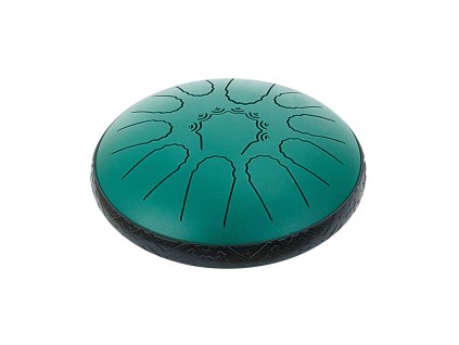 Jazýčkový bubon 16.5cm, 11 tónov, D dur, zelený, s paličkami a notami