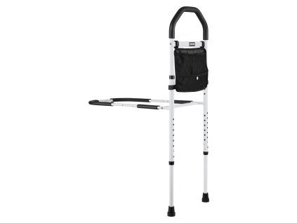 Oporná tyč pri posteli s pu madlom a nohou, nastaviteľná výška, oceľ