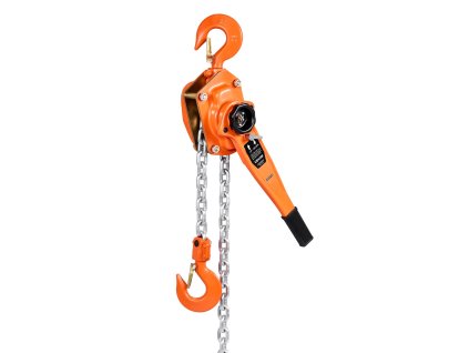 Pákový kladkostroj 3 t, zdvih 3 m, g80 reťaz, brzda, otočné háky 360°