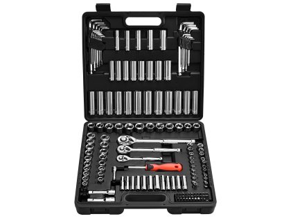Sada nástrčných hlavíc 149 ks, 9,5/6,4/12,7 mm, sae a metrické, cr‑v