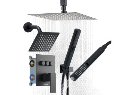 Sprchová súprava 254 mm stropná, 152 mm nástenná, 2 in 1 ručná