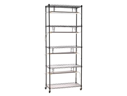 Stojan na rastliny 180 cm s led 192W 5000K, kolieska, kovový