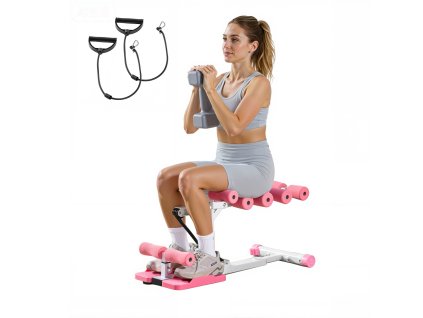 Stroj na hlboké drepy a tréner na sedacie svaly, 3 nastaviteľné pásy