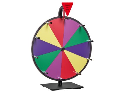 Točiace koleso na ceny 305 mm, 10 políčok, stolné s stojanom, 2 fixky