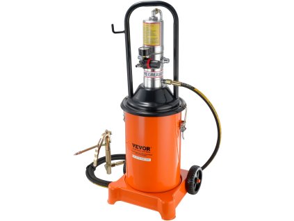 Pneumatická mazacia pumpa 3 gallon 12l s 13 ft hadicou a kolesami 50:1