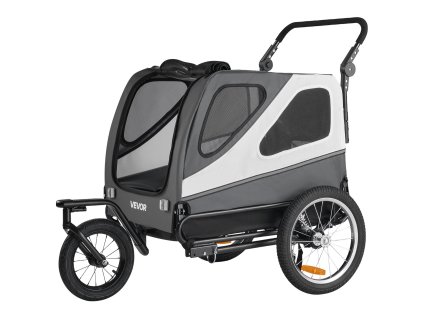 Prívesný vozík pre psy 2v1, nosnosť 45 kg, skladací rám s vodítkom