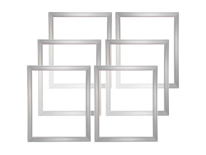 Sada na sieťotlač 6 ks rámov 50.8×61 cm, 110 count sieťovina