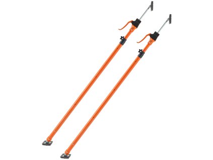 Teleskopická oceľová podporná tyč 2 ks, 125–291 cm, 90 kg na montáž