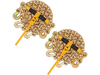 Sada ráčňových viazačiek a reťazí 3/8"×10' g80, 9200 lb, 2 ks