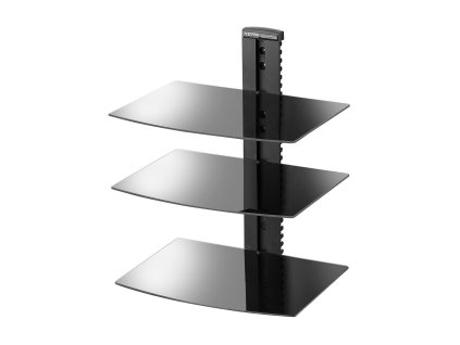 Sklenené plávajúce 3-police, nosnosť 18 lbs na tv a konzoly.