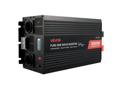 Menič napätia 12V na 230V 3500W čistá sínusová, lcd, 2×ac, usb, usb-c