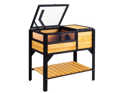 Drevené terárium pre korytnačky, vnútorné/vonkajšie, s podstavcom