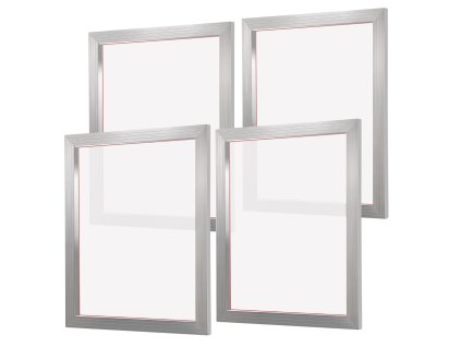 Sada na sieťotlač 4 hliníkové rámy 20×24inch 355 mesh nylonová sieťka