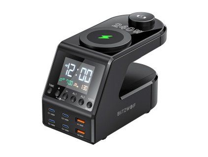 204089 budik blitzwolf bw fw10 s nabijackou 2xusb a 4xusb c 240w