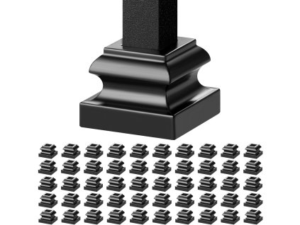 Hliníkové púzdra na balustre so skrutkovými otvormi 1/2 inch, 50 ks