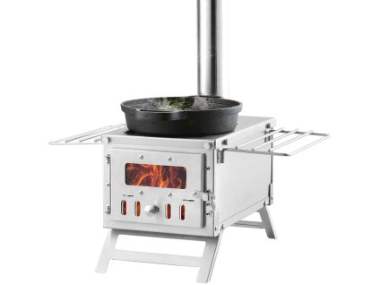 Piecka do stanu na drevo nerez 203.20 cm 11471 cm³ 8 rúr s rukavicami