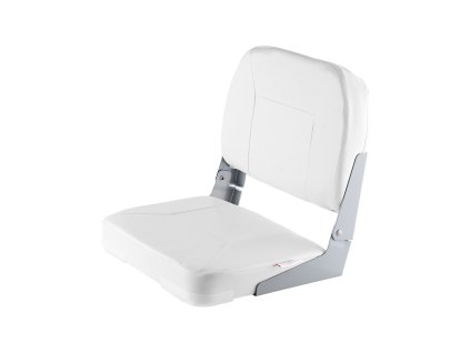 Sedadlo na loď, skladacie, nízke operadlo, penová poduška, biele