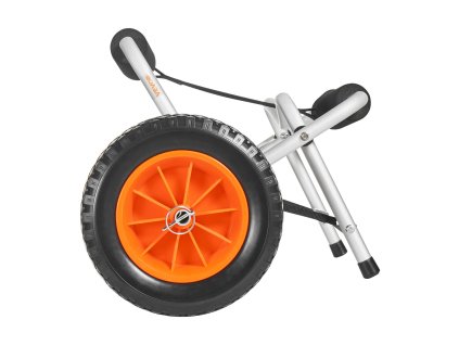 Skladací vozík na kajak nosnosť 113.4 kg kolesá 25.4 cm, ráčnový popruh