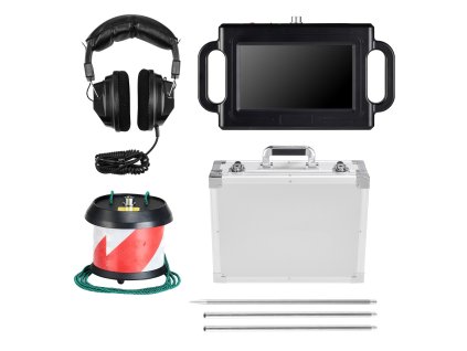 Detektor úniku vody v potrubí 1Hz-5000Hz dotykový lcd do 2m, 3 tyče