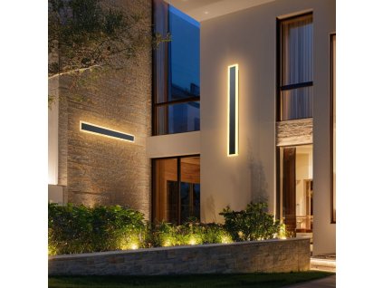 Vonkajšie nástenné svietidlá 2 ks, lišta 800 mm, 3000K, IP65