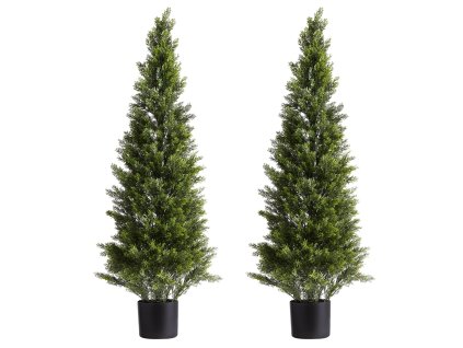 Umelé cédrové stromy, sada 2, 1219mm, s hodvábnym listom, do interiéru