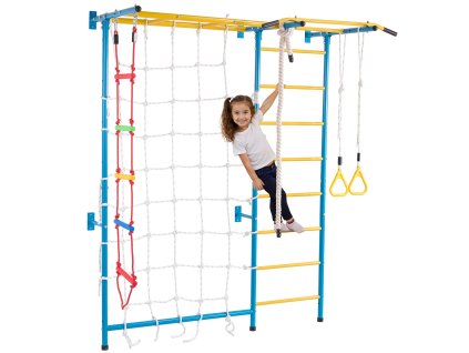 Vnútorná lezecká zostava pre deti 7v1 oceľ hrazda lano podpora 220 lbs
