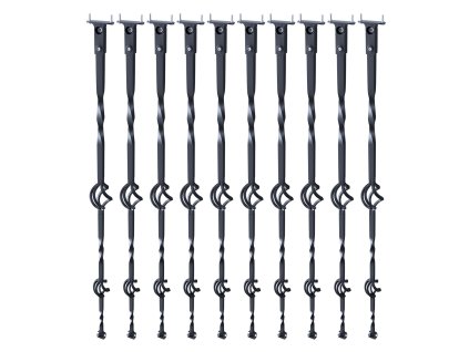 Balustre na schodisko 44"×1/2" galvanizovaná oceľ, 10 ks, dvojité košíky